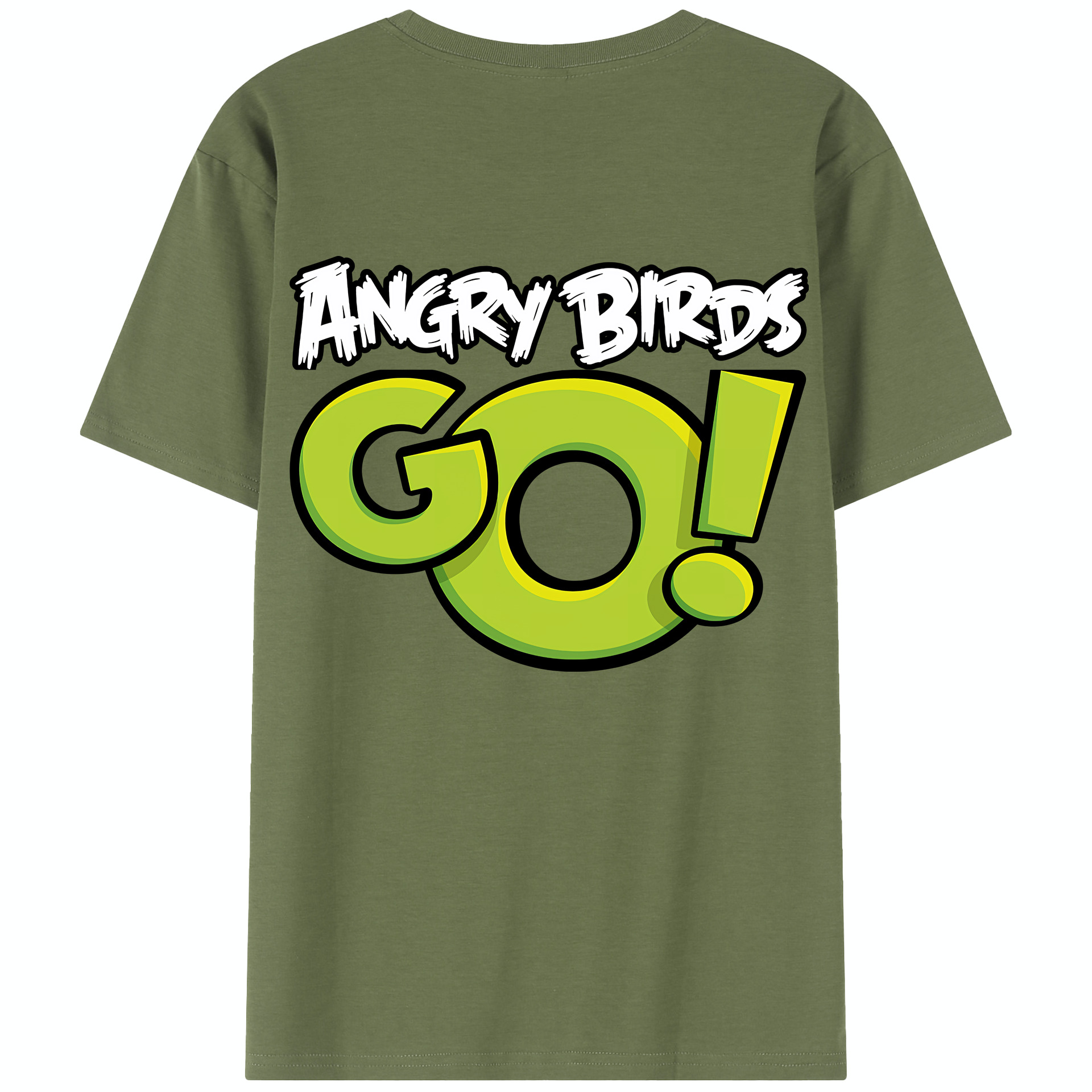 （画像用） Angry Birds アングリーバード 綿100％半袖Tシャツ（背面プリント）